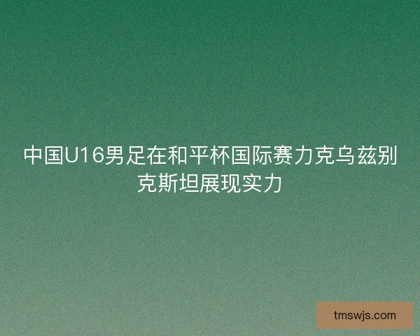 中国U16男足在和平杯国际赛力克乌兹别克斯坦展现实力